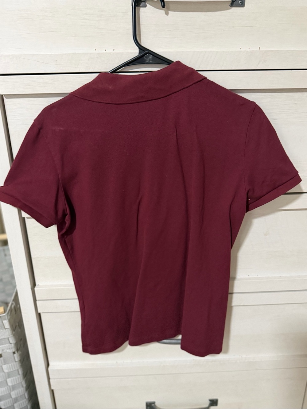 Lacoste Women's Slim Fit Burgundy Polo Shirt - Picture 2 of 3
